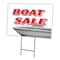 Signmission Boat Sale Yard Sign & Stake outdoor plastic coroplast window, C-1216 Boat Sale C-1216 Boat Sale - alternate 1